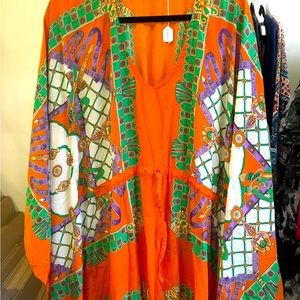 Soft silk Italian flowy Long top